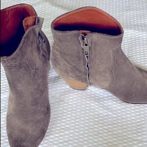 Isabel Marant Suede Western Ankle Boots Brown EU 37 US 6.5